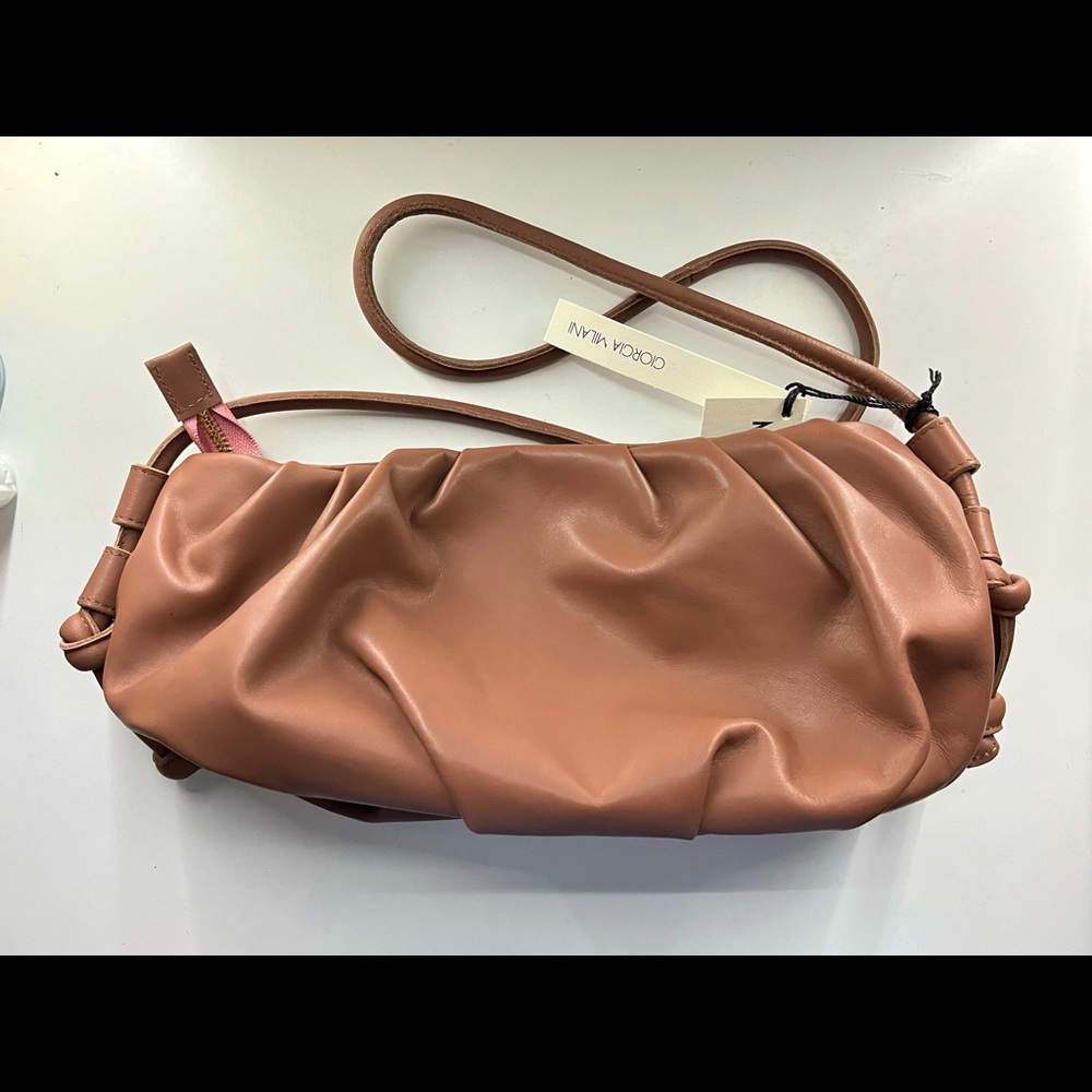 NWT Giorgia Milani Soft Leather Shoulder Bag